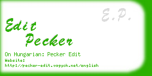 edit pecker business card